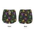 thumbnail image 3 of Balery Mardi Gras6 Pattern Women's Running Shorts with Liner 2 Pockets Elastic Workout Athletic Gym Yoga Shorts-X-Large, 3 of 7