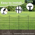 thumbnail image 3 of Panels Garden Fence Dog Fence Outdoor For Yard in H x .ft L Rustproof Metal Fencing with Ground Stakes | No Dig Animal Proof Containment for Pets/Rabbits | Durable Patio Security, 3 of 6