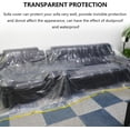 thumbnail image 4 of 2 Pack Plastic Couch Cover & 2 Pack Battery Tape, Furniture Covers, Waterproof Couch Cover, Extra Large Plastic Tarp Couch Covers for Sectional Sofa L Shape, Storage Moving Supplies, 4 of 9