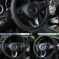 thumbnail image 2 of Non Slip Micro Fiber Leather Steering Wheel Protector Steering Wheel Cover Q8X4, 2 of 8