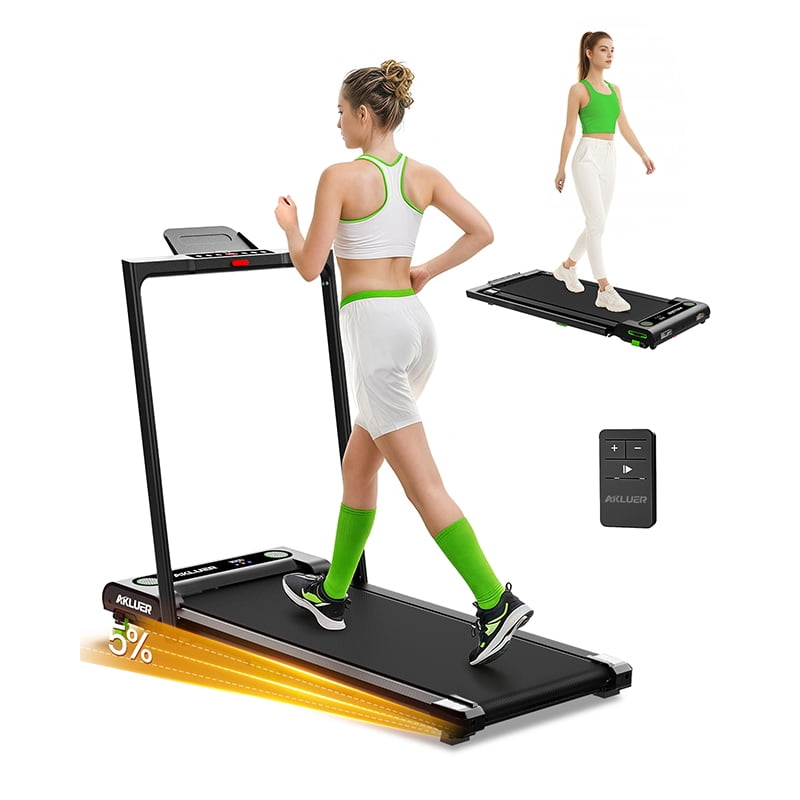 Akluer 2 in 1 Smart Treadmill walkingpad,with 5% incline,maximum weight up to 330lb,large-area rubber running belt,Top speed reaches 7.6MPH ,Remote Control for Remote Adjustment
