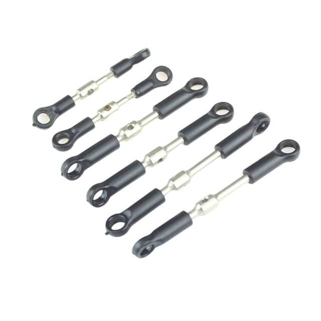 6Pcs/Set Steel Servo Linkage Pull Rod Remote Control 1/14 Toy Truck Replaceable Model Vehicle Short Long Tie Rods Upgrade Parts Repairing Accessories
