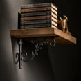 thumbnail image 5 of Vintage Scroll Cast Iron Shelf Bracket Heavy Duty Wall Support with Decorative Swirl Design for Floating Shelves Mantels Kitchen Counter, Black Finish, Includes Installation Hardware, 5 of 7