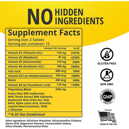 Drink Support Supplement - Craving Support, Liver Health, Reduce Intake Formula - Kudzu, Milk Thistle, Holy Basil, NAC for All Natural Detoxify, Gradual Reduction, and Stopping - 60 Day