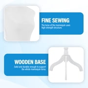 FDW Adjustable Female Dress Form Sewing Mannequin, 50-63 Waist, White, Wooden Tripod Stand