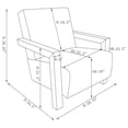 thumbnail image 6 of Coaster Fitzroy Faux Fur Upholstered Chair Solid Wood Arms Latte, 6 of 12