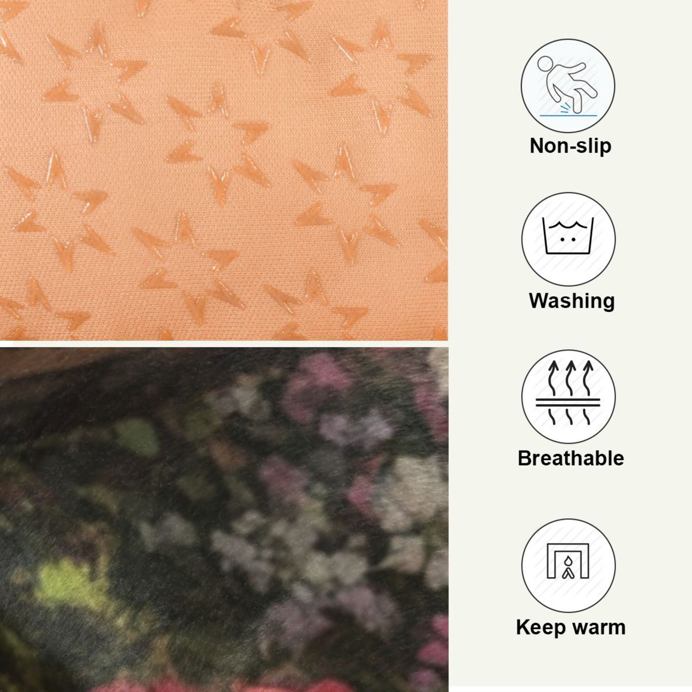 Qxltty American Flag Flower Cat Ped Pad Wear-resistant and Hard to Bite Through Sleeping Pad for Small Medium Large Dogs Winter Pet Bed 36×24in