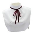 thumbnail image 1 of Lazo de cinta con cuello alto para mujer, cuello falso suave para suéteres, trajes, blusas, 1 of 8