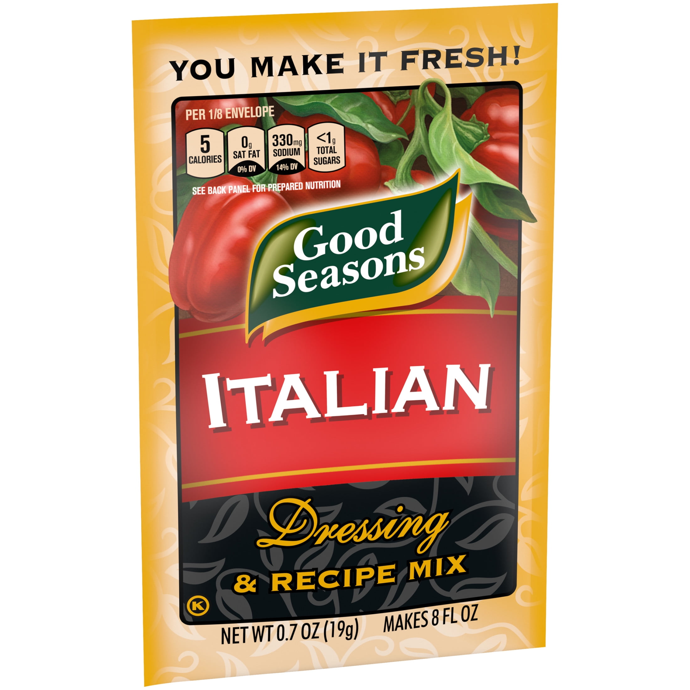 (8 pack) Good Seasons Italian Dressing & Recipe Seasoning Mix, 0.7 oz Packet