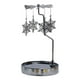 thumbnail image 2 of Portavelas giratorio,Portavelas giratorio con centro de mesa con bandeja,Portavelas giratorio de metal para velas románticas,Portavelas giratorio para decoración de Copo de nieve plateado, 2 of 9