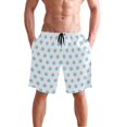 thumbnail image 4 of Dailycode Men's Quick Dry Swim Trunks Beach Shorts Casual Summer Board Shorts with Pockets, Light Blue Polka Dot, 4 of 8