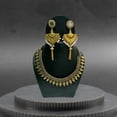 thumbnail image 2 of athizay Gold Jewelry Sets for Women Ethnic hasli Necklace Set with Earrings Matte Golden Finish and Texture Traditional Choker Set., 2 of 5