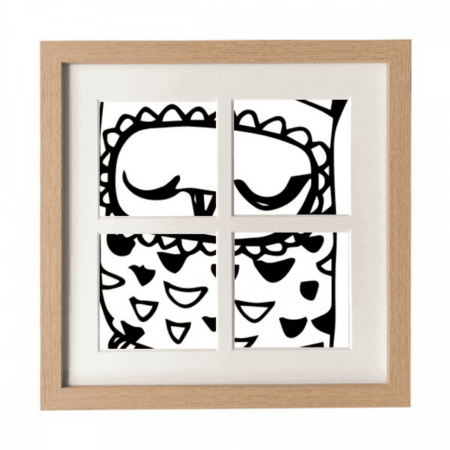 Cartoon Yeux Fermés Oiseau Animal Cadre Mur Table Affichage 4 Ouvertures Image