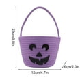 thumbnail image 4 of JoyMoreHome Halloween Basket, Trick or Treat Candy Bucket, Woven Boo Spooky Ghost Basket with Handle, Halloween Party Decorations Supplies, 4 of 9