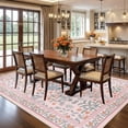 thumbnail image 6 of MICGEEK 6'x9' Washable Area Rugs for Living Room, Washable Non-slip Soft Indoor Modern Vintage Rug for Bedroom Dining Room Office Home Decor Carpet,Pink, 6 of 11