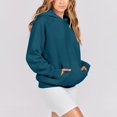 thumbnail image 4 of NMMUED Womens Fall Tops, Gym Hoodie, Womens Hoodies Pullover, Workout Clothes for Women, Workout Hoodies for Women, Navy S, 4 of 8