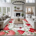 thumbnail image 3 of Valentines Love Heart Area Rugs 8'x10', Washable Small Throw Rugs for Living Room Patio, Eucalyptus Red Love Heart Vintage Indoor Outdoor Rug Non-Slip Low Pile Carpet Runner Reversible Floor Mats, 3 of 8