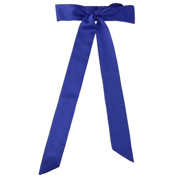 Bufanda flaca de mujer Color sólido Bufandas largas puras Pañuelo para el cuello Azul real 196*5cm/77.17*1.97 inches(L*W)