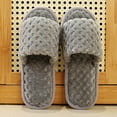 thumbnail image 5 of Slippers for Women,Plu Sh Open Toecotton Slippers Flat Bottom Warm Indoor Non Home,Womens Slippers,Grey,6.5, 5 of 9