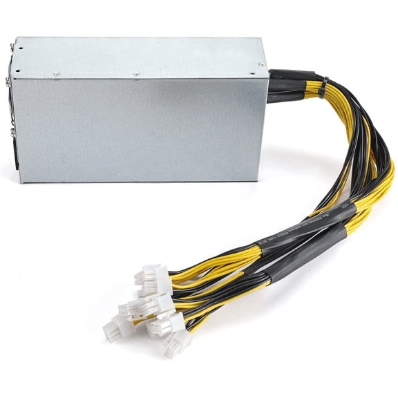 2000W Mining Power Supply, 2U Miner Power Supply for 8 GPU ETH Rig Miner Machine, 110V-260V PSU with 12000 RPM Violent Fan