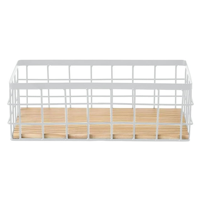 Amzcrzy Storage and Organization Home Shelf No Drilling Wall Hanging Mounted Metal Wire Baskets Kitchen Organization Storage Home Storage Organization and Storage Storage Container Storage Bins