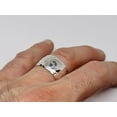 thumbnail image 4 of LD DESIGNS - Hammered Wedding Bands Handmade 11mm Wide Sterling Silver Ring | Artisan Textured Anniversary Silver Band Gift, 4 of 4