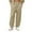 Khaki, variant on Chiccall Mens Casual Pants Comfy Stretch Wide Leg Elastic Waist Workout Yoga Pant with Pocket