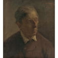 thumbnail image 2 of Elemír Halász-Hradil 15x16 Gold Ornate Wood Frame and Double Matted Museum Art Print Titled - Head Study of a Man (1899), 2 of 4