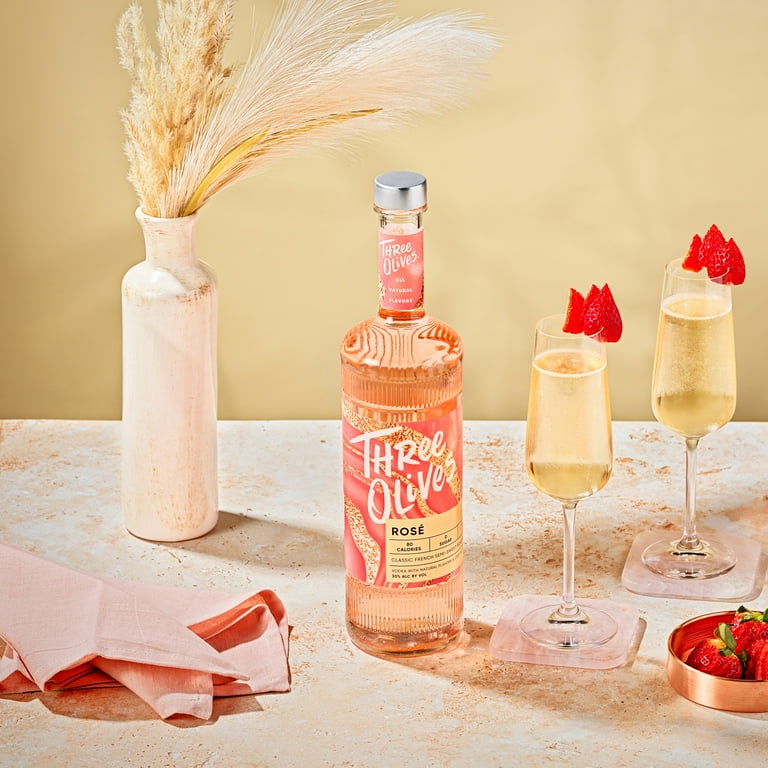 Three Olives Vodka Rosé, 750 ml Glass Bottle, 30% ABV - Walmart.com