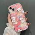 thumbnail image 1 of Sanrio funda de teléfono de Hello Kitty, paquete completo de silicona, Anime Kuromi, carcasa trasera a prueba de golpes para iPhone 14, 13, 12, 11, Mini SE, 1 of 4