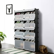 Shoe Storage Cabinets Ikayaa Multi Use 32 Pairs Diy Cube Plastic Shoes Rack 16 Grids Storage Cabinet