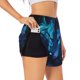 thumbnail image 1 of Balery Futuristic Blue Light Wolf Pantalones cortos deportivos para mujer con forro y dos bolsillos, elásticos, para entrenamiento, gimnasio, yoga-Medium, 1 of 7