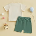 thumbnail image 4 of HUCOAE Baby Boys Summer Outfits 1 Year Old Boy Clothes Toddler Baby Boy Summer Clothes Funny T Shirt Elastic Waist Pockets Shorts Set 2 Piece Outfit 18-24 Months, 4 of 9