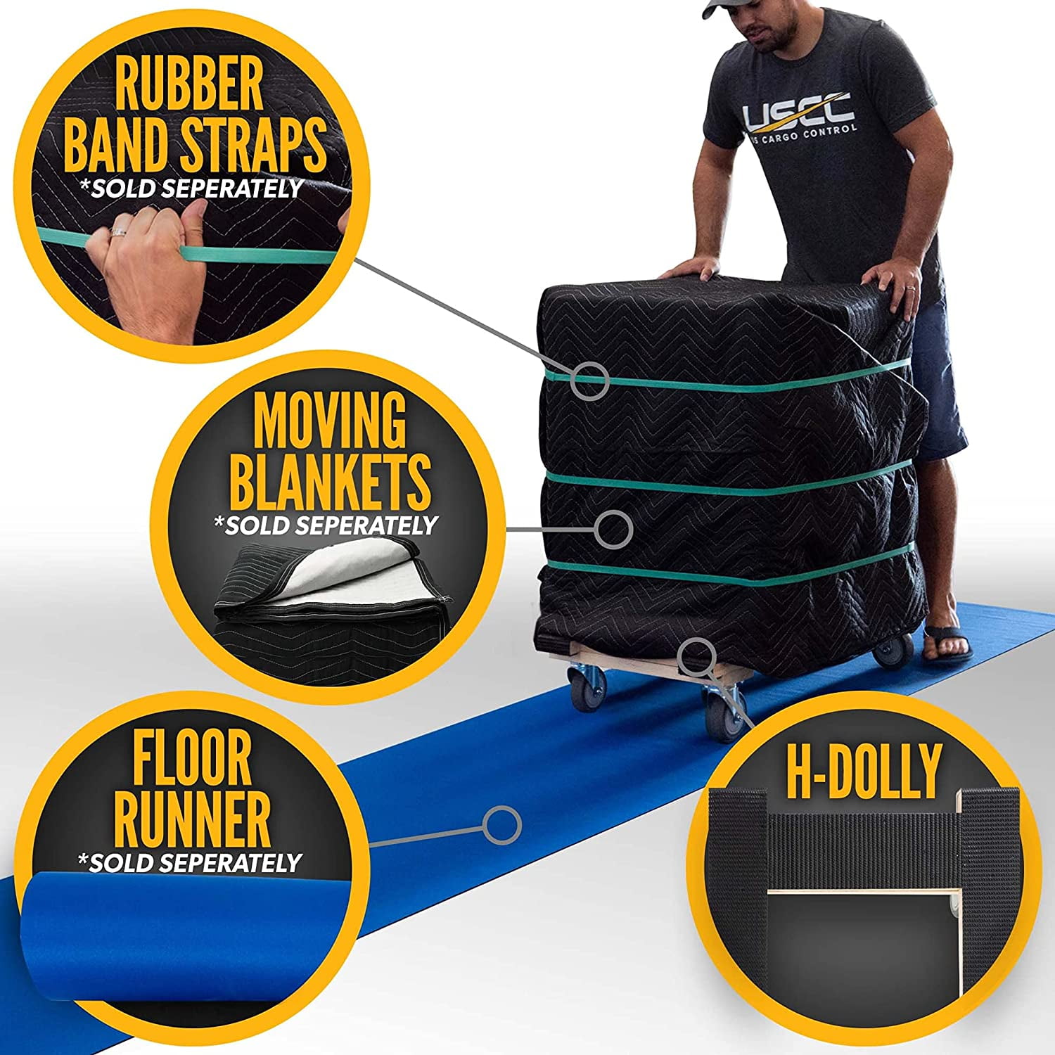 H-Dolly 4" Wheel 18" x 30" - Mover Grade