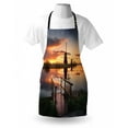 thumbnail image 3 of Nature Apron Landscape with Traditional Famous Dutch Windmills on Background near Canal Photo, Unisex Kitchen Bib Apron with Adjustable Neck for Cooking Baking Gardening, Orange Blue, by Ambesonne, 3 of 3