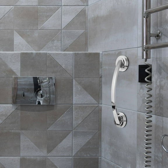 Beaupretty Safety Shower Grab Bar Abs Silver 1Pack Wall Mounted Bathtub Handrail