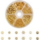 thumbnail image 1 of 1 caja de 300 piezas de separadores de cuentas de latón dorado en 6 estilos diferentes. Accesorios para la creación de pulseras, collares y bisutería., 1 of 7