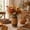 A001- A, variant on Decorative Vase 9 Inch Woven Boho Home Decor Rustic Farmhouse Accent for Living Room Tabletop Display Flower Arrangement Brown Stripe Hand Woven Ornament, 1 Pack
