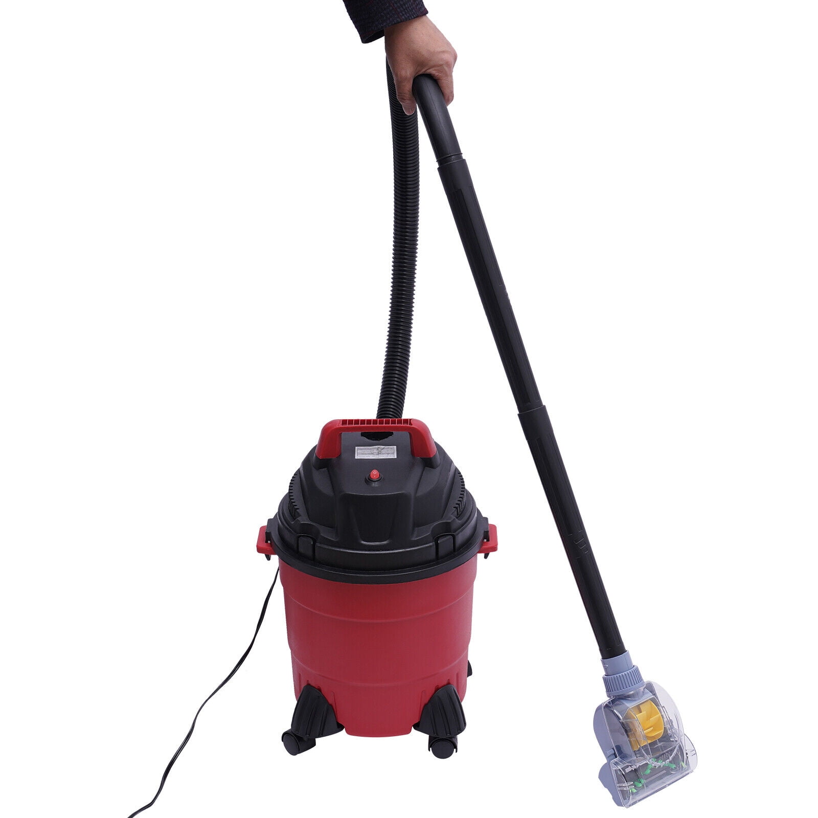 Miumaeov 4 Gallon Wet Dry Vacuum 3 in 1 Multi-functional Shop Vacuum Portable Wet Dry Vac Commercial Vacuum Floor Cleaner with Blower for Car Home Carpet Basement Workshop Red & Black