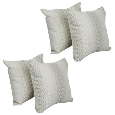 Blazing Needles 9910-S4-ID-126 17 in. Jacquard Throw Pillows with Inserts, Torero Dune - Set of 4