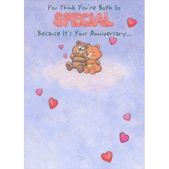 Designer Greetings Both So Special Hugging Bears Cute Wedding Anniversary Congratulations Card