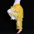 thumbnail image 5 of XIAOCHA Women's Sequin Mesh Wrap Skirt Satin Bow High Waist Skirt Festival Rave Party Skirts Yellow One Size, 5 of 7