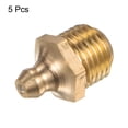thumbnail image 3 of Unique Bargains 5 Pcs Raccord Droit en Laiton R1/4-19 Filetage SAE Accessoires de Tétine Hydraulique, 3 of 7