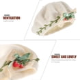 thumbnail image 2 of unbranded Sombrero Beret Beige Con Colgante De Fresa Estilo Lolita Para Uso Casual, 2 of 5