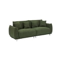 thumbnail image 5 of 86.6" Modern Sofa Couch, 2 Seater Fabric Upholstered Loveseat Sofa with Four Throw Pillows and Metal Legs, Comfy Sofa with Armrest for Living Room, Office, Apartment, Small Space, 5 of 7