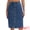 Blue, variant on DARING DIVA Women's Denim Pockets Knee Length Jean Skirts Small Blue