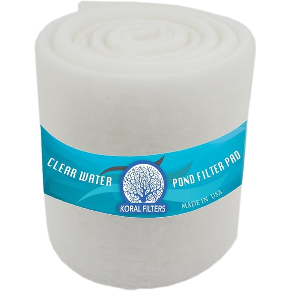 Premium Koi Pond Filter Media Roll - High-Efficiency Pond Filters for Outdoor Ponds, Reusable Fish Pond Filter Material, Made in USA (PRO - Dye-Free - 10ft)