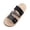 Black, variant on Women’s Summer Jute Woven Flat Sandals Double Braided Straps Open Toe Slip-On Design Breathable Rope Upper
