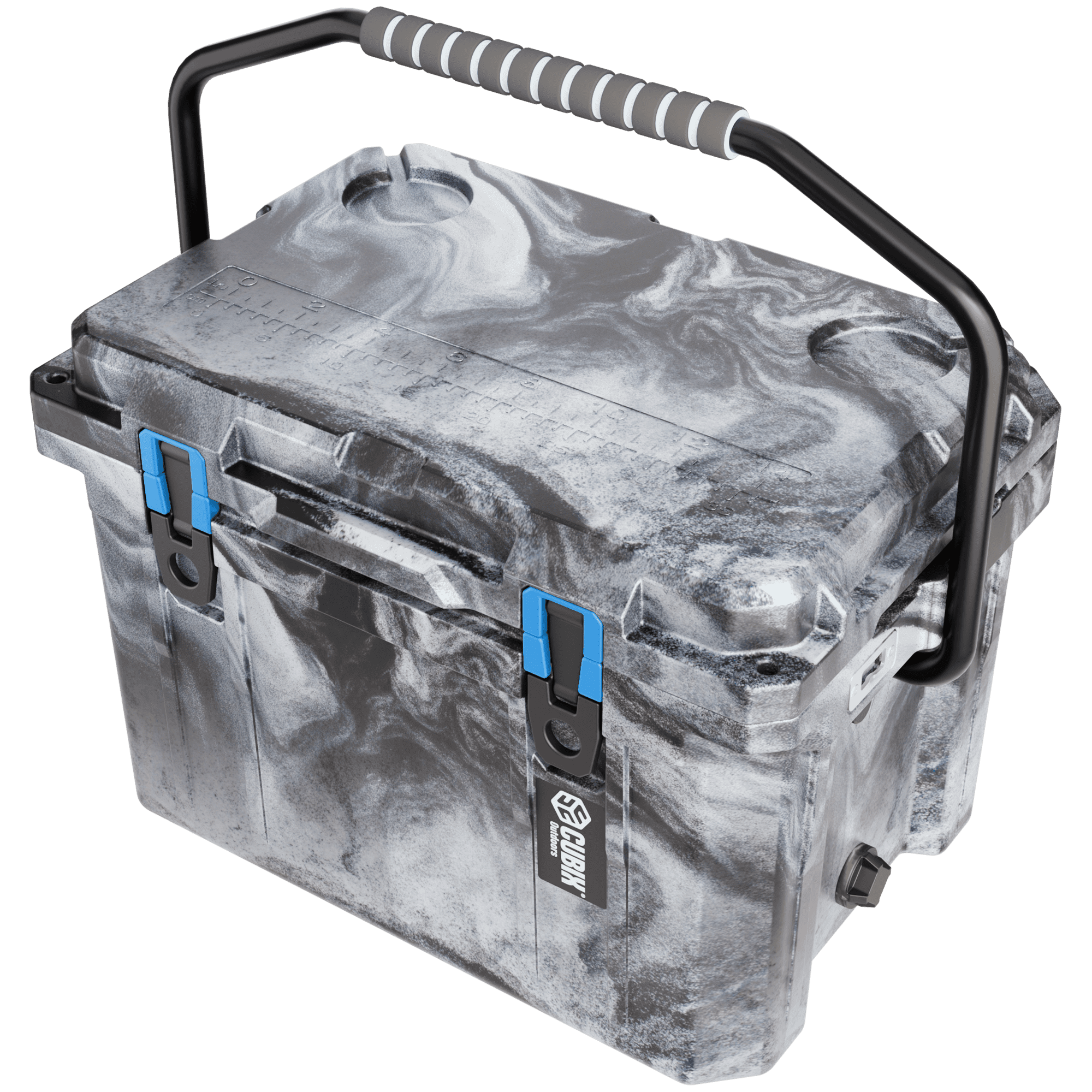 Cubix Outdoors 20 QT QuadraX Portable Insulated Hard Cooler - Fits 14 Cans - Winter Camo