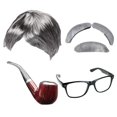 thumbnail image 2 of de disfraz de anciana, peluca de abuela, peluca de , accesorios de vestir para adultos, disfrazarse EstiloB Sunnimix Disfraz de anciana, 2 of 8